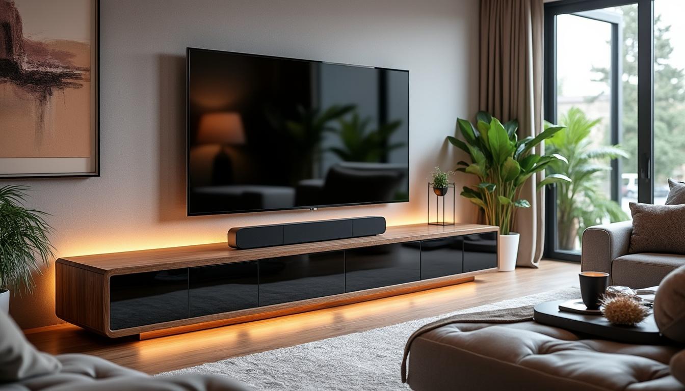découvrez comment harmoniser votre intérieur en intégrant un meuble tv ipod iphone doté d'enceintes intégrées. trouvez des astuces de décoration et des conseils pratiques pour allier design moderne et fonctionnalité tout en créant une ambiance chaleureuse et conviviale dans votre salon.