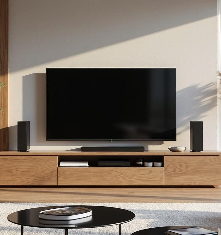 Comment intégrer un meuble TV iPod iPhone avec enceintes intégrées dans votre déco