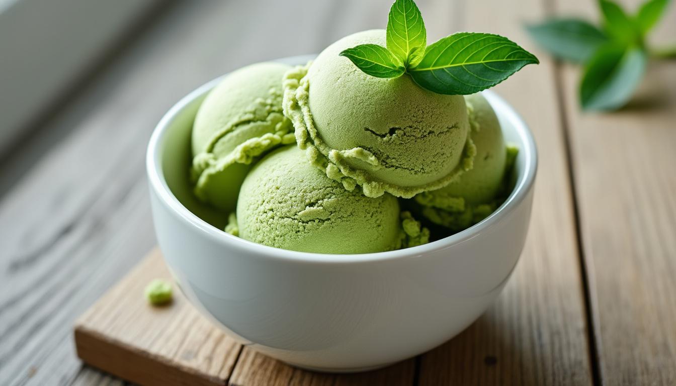 découvrez une délicieuse recette de glace au thé matcha, facile à réaliser sans sorbetière. idéale pour un dessert rafraîchissant, cette glace vous séduira par sa texture crémeuse et son goût unique. parfaite pour toutes les occasions!