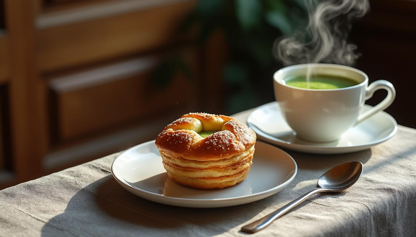 découvrez le financier au thé matcha, une douceur raffinée et moelleuse à déguster sans modération, alliant la tradition française à l'exotisme du matcha pour un plaisir sucré unique.