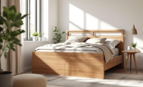 Lit coffre bois massif : une solution pratique et élégante pour les petites chambres