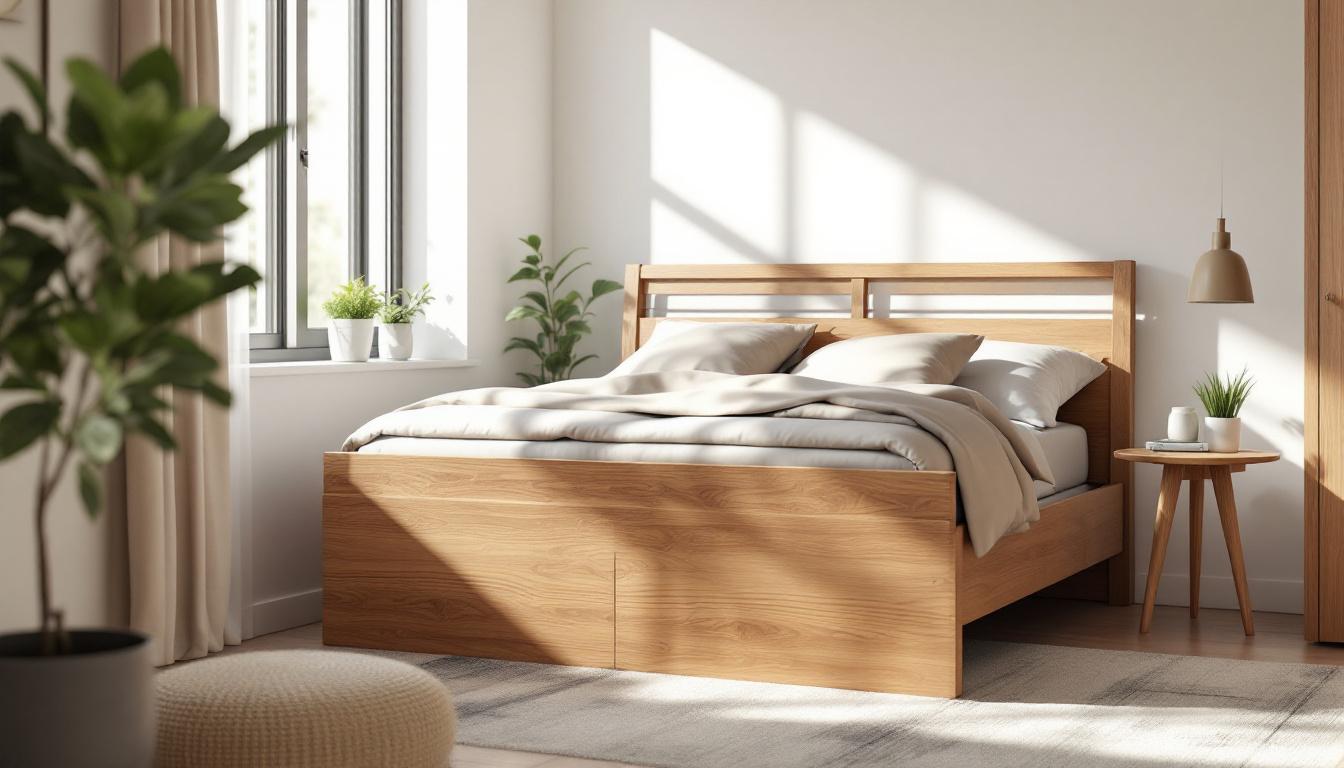 découvrez le lit coffre en bois massif, alliant praticité et élégance, idéal pour optimiser l'espace des petites chambres grâce à son rangement intégré.