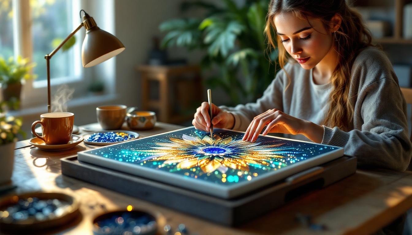 découvrez les diamond paintings, un art thérapeutique alliant créativité et bien-être, idéal pour se détendre et stimuler la concentration.
