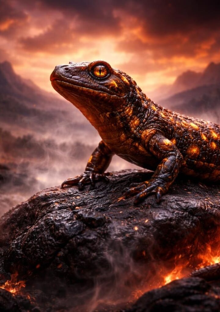 La salamandre symbolique comme symbole de résilience dans les mythes