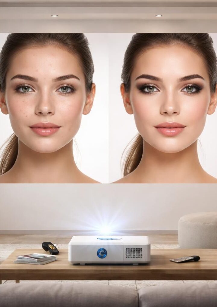 Les avant/après beauté projetés pour convaincre via vidéoprojecteur Acer