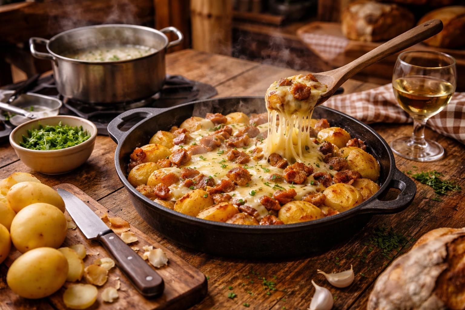 découvrez 3 astuces simples pour préparer une truffade auvergnate savoureuse et réconfortante en seulement 10 minutes. un plat rapide et délicieux à savourer sans attendre !