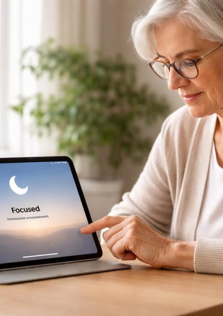 iPad senior : réduire les distractions avec Mode Concentration