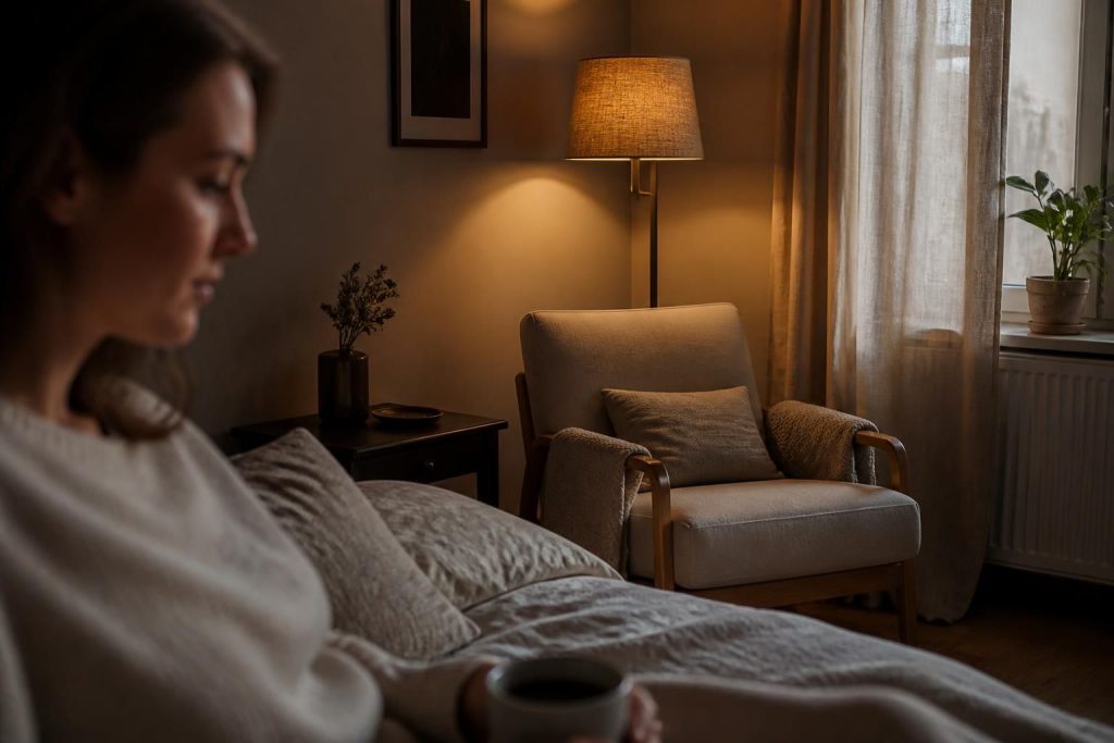 découvrez comment une lumière tamisée peut métamorphoser l'ambiance de votre chambre en un espace chaleureux et apaisant.